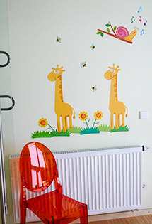 Wanddekoration in unserem Kinderbehandlungszimmer